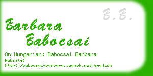 barbara babocsai business card